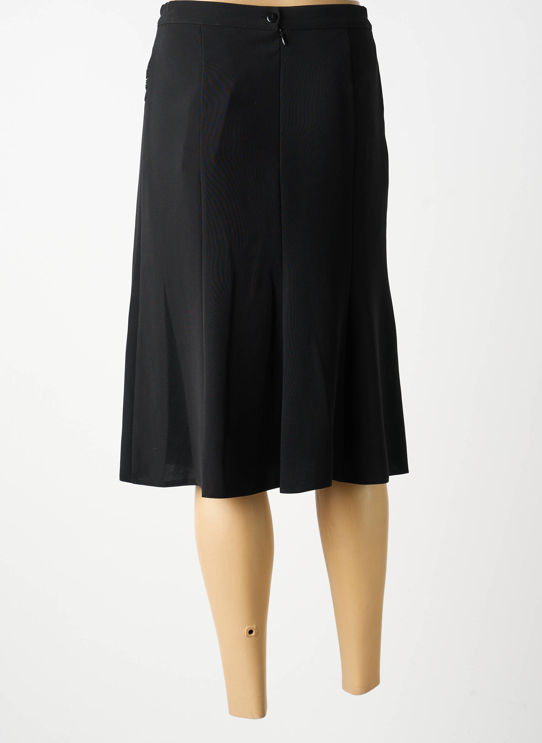 Jupe mi-longue taille normale noir GUY DUBOUIS femme