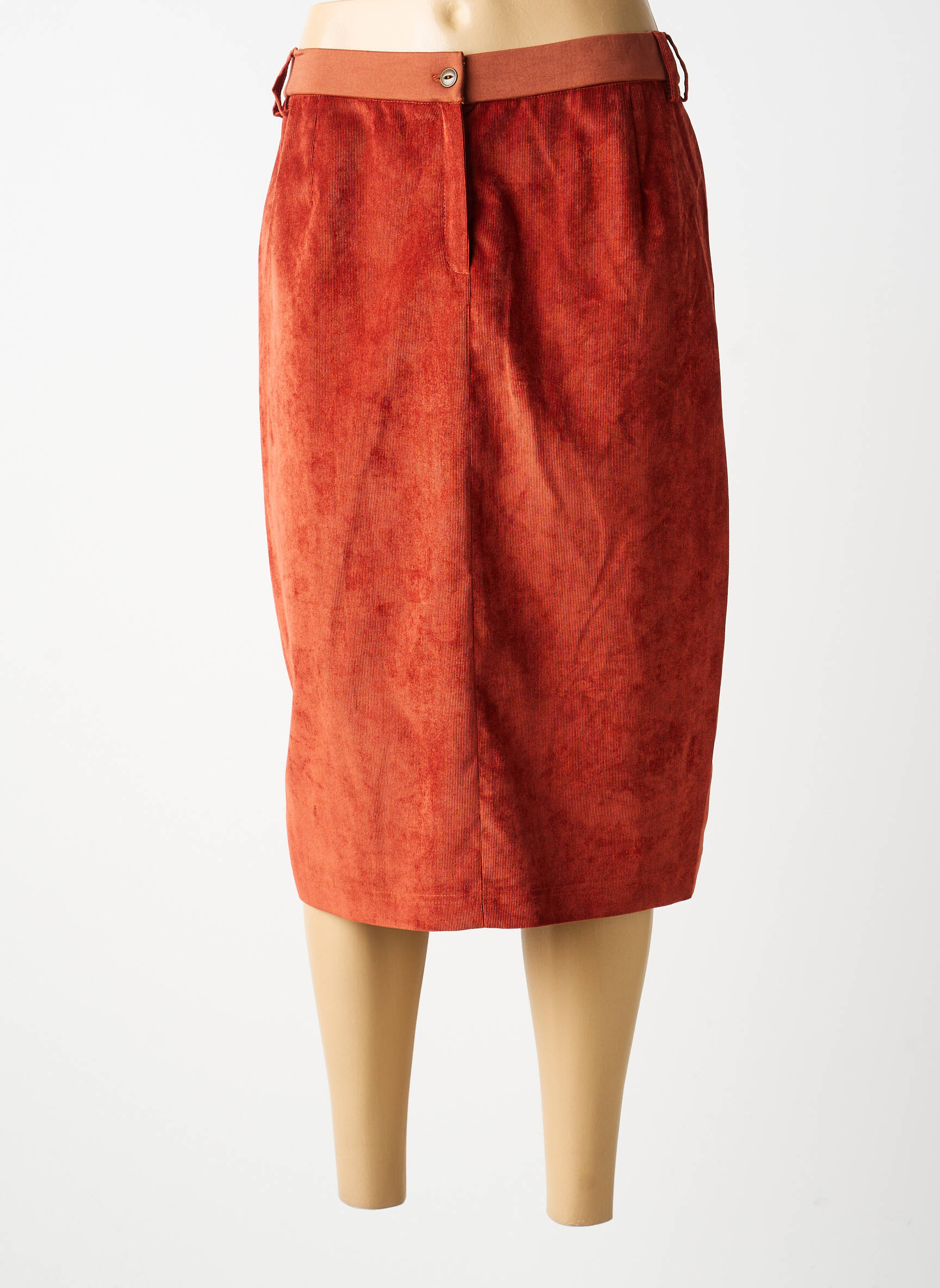 Jupe mi-longue taille normale orange MERI & ESCA femme
