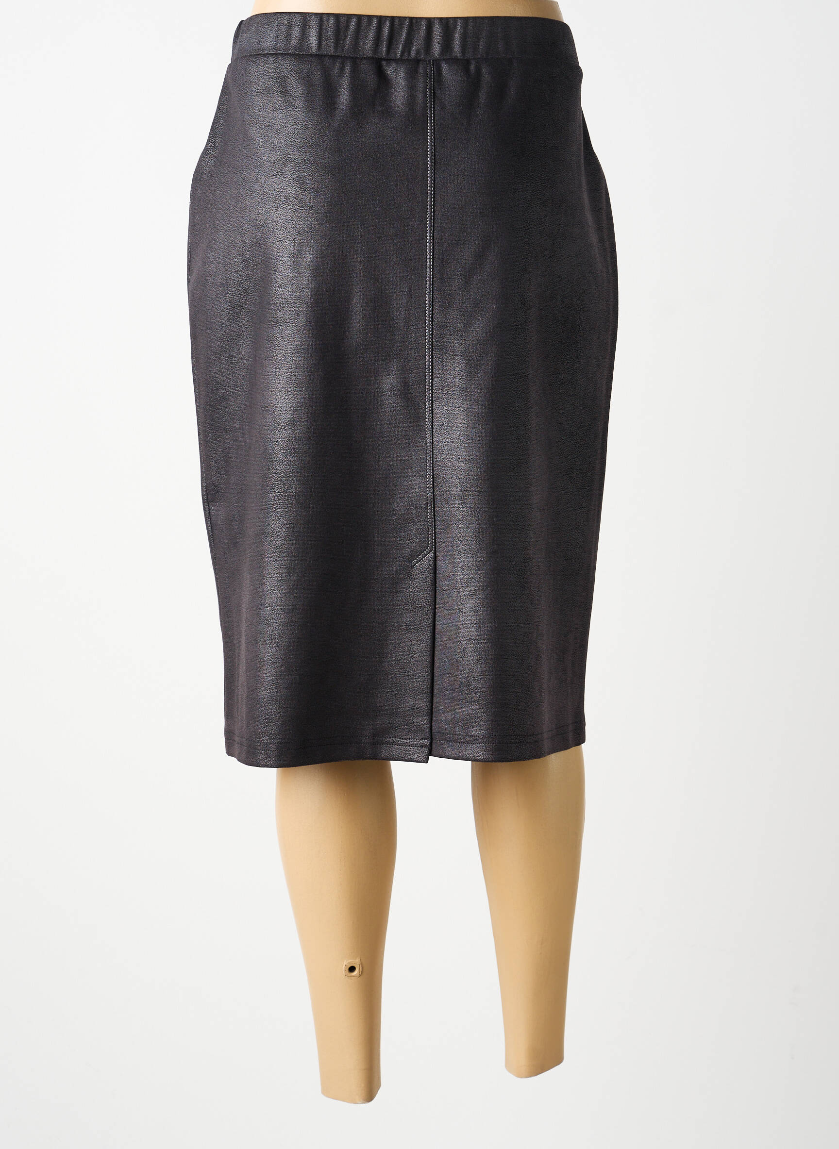Jupe mi-longue taille normale noir GUY DUBOUIS femme