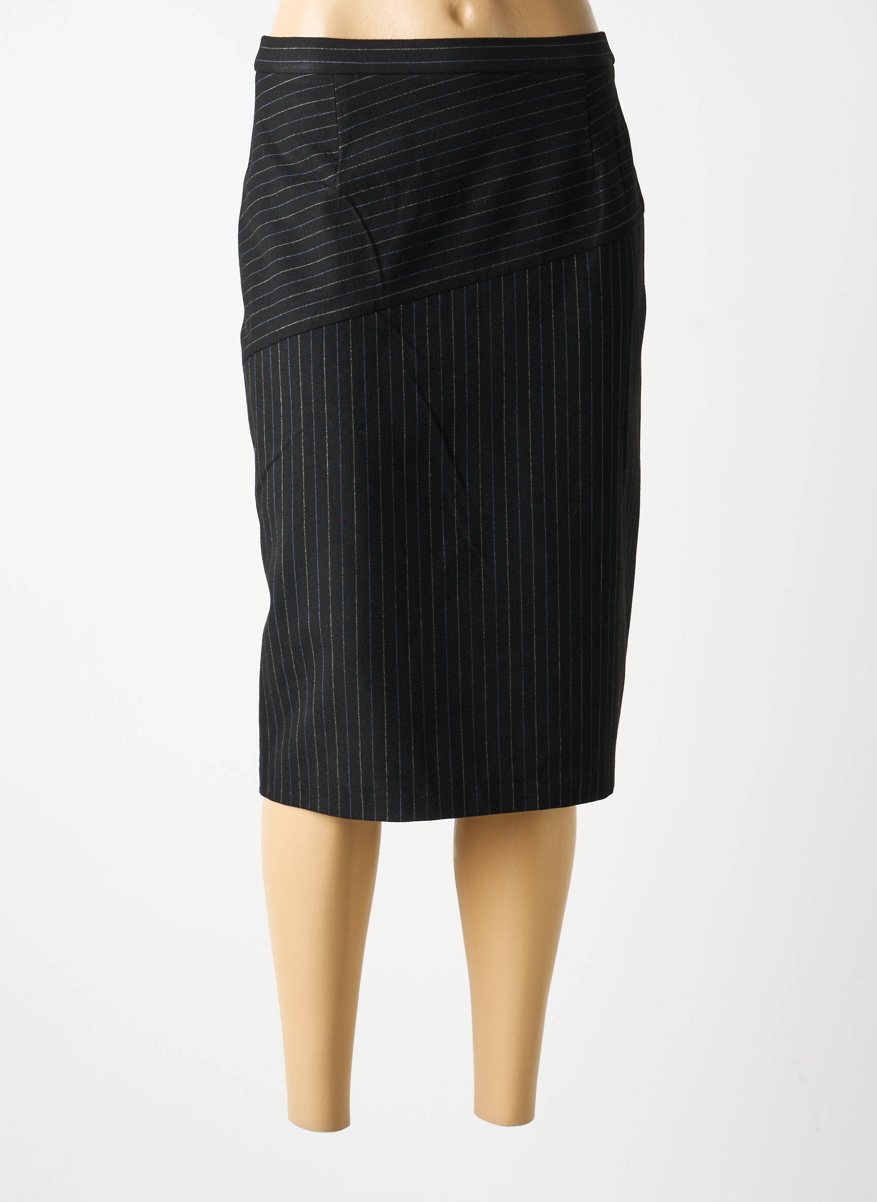 Jupe mi-longue taille normale noir GUY DUBOUIS femme