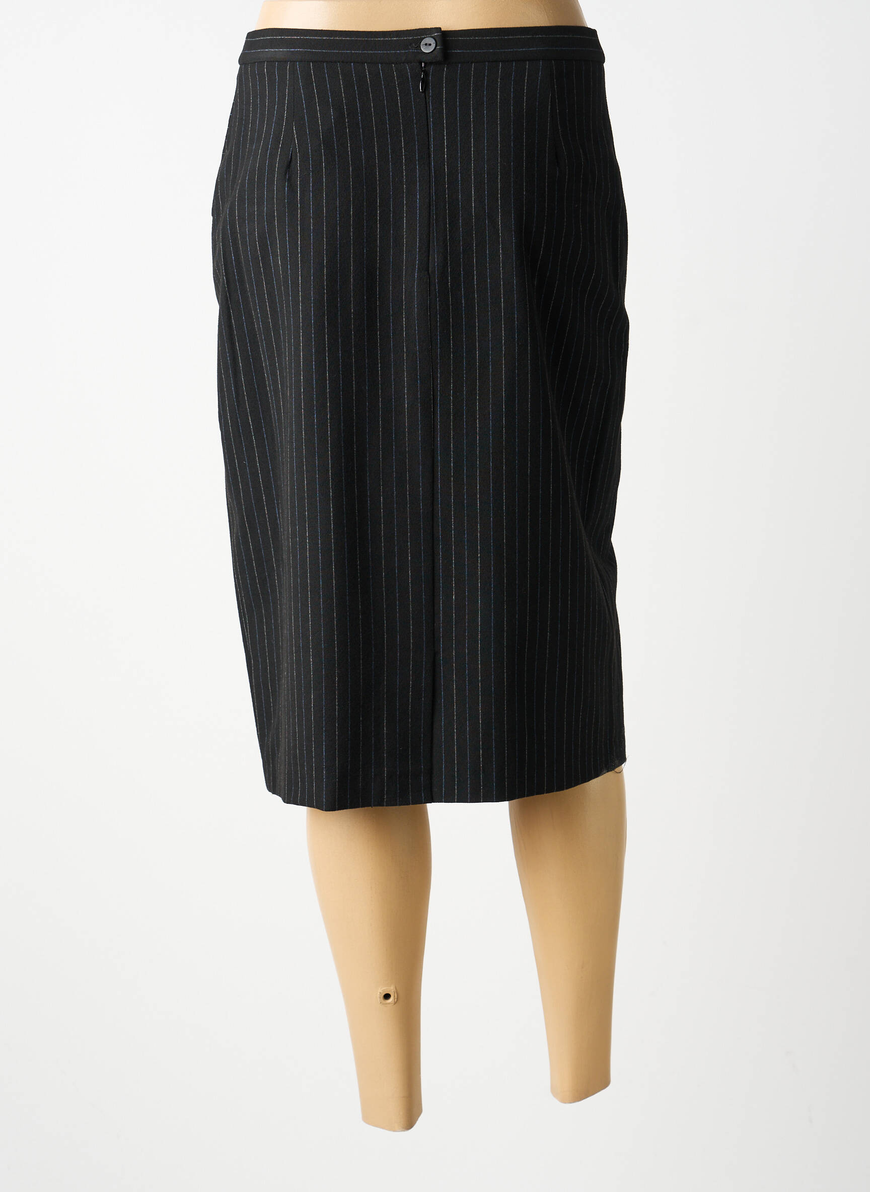 Jupe mi-longue taille normale noir GUY DUBOUIS femme