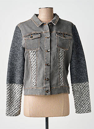 Veste casual coupe droite gris FRANCE RIVOIRE femme