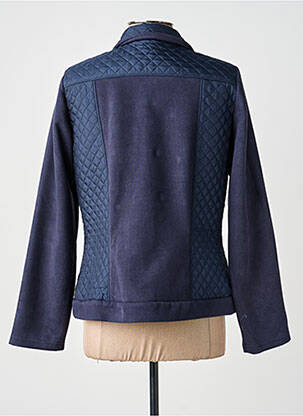 Veste casual tissage suedine bleu GUY DUBOUIS femme