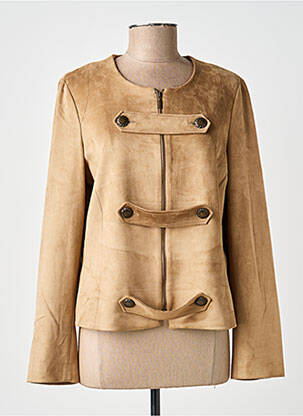Veste casual tissage suedine beige MERI & ESCA femme