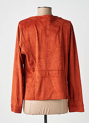 Veste casual tissage suedine marron FRANCE RIVOIRE femme