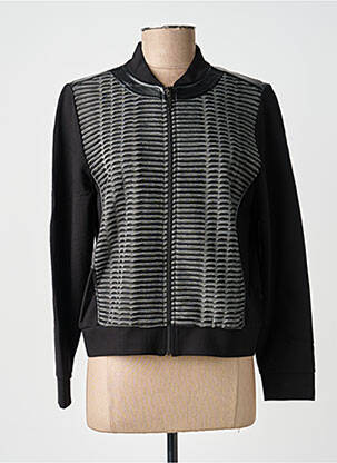 Veste casual col rond noir GUY DUBOUIS femme