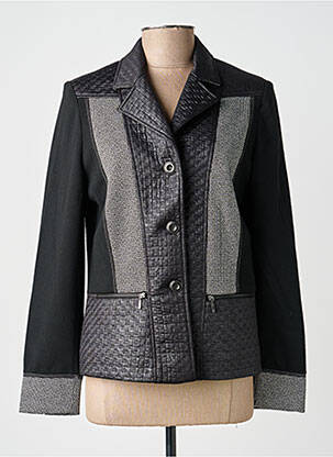 Veste casual col tailleur noir GUY DUBOUIS femme