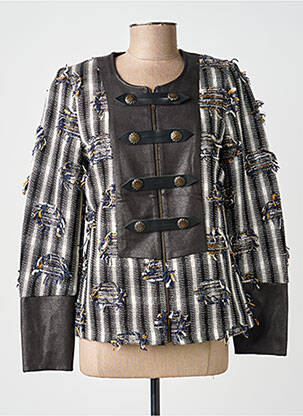 Veste casual col rond noir MERI & ESCA femme