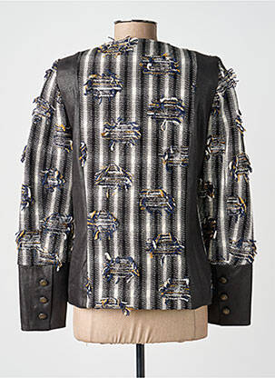 Veste casual col rond noir MERI & ESCA femme