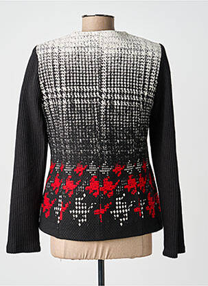 Veste casual col rond noir FRANCE RIVOIRE femme