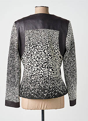 Veste casual col rond noir GUY DUBOUIS femme