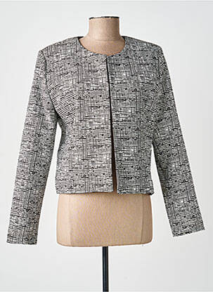 Veste casual col rond gris GUY DUBOUIS femme