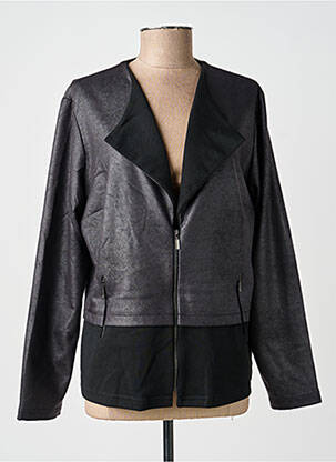 Veste casual col tailleur noir GUY DUBOUIS femme
