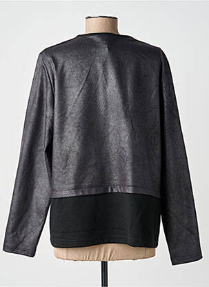 Veste casual col tailleur noir GUY DUBOUIS femme