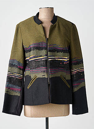 Veste casual col rond vert MERI & ESCA femme