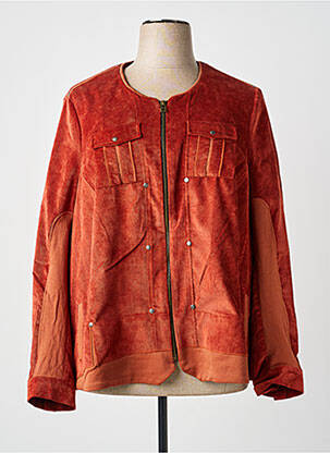 Veste casual col rond orange MERI & ESCA femme