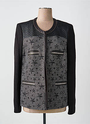 Veste casual col rond noir MERI & ESCA femme