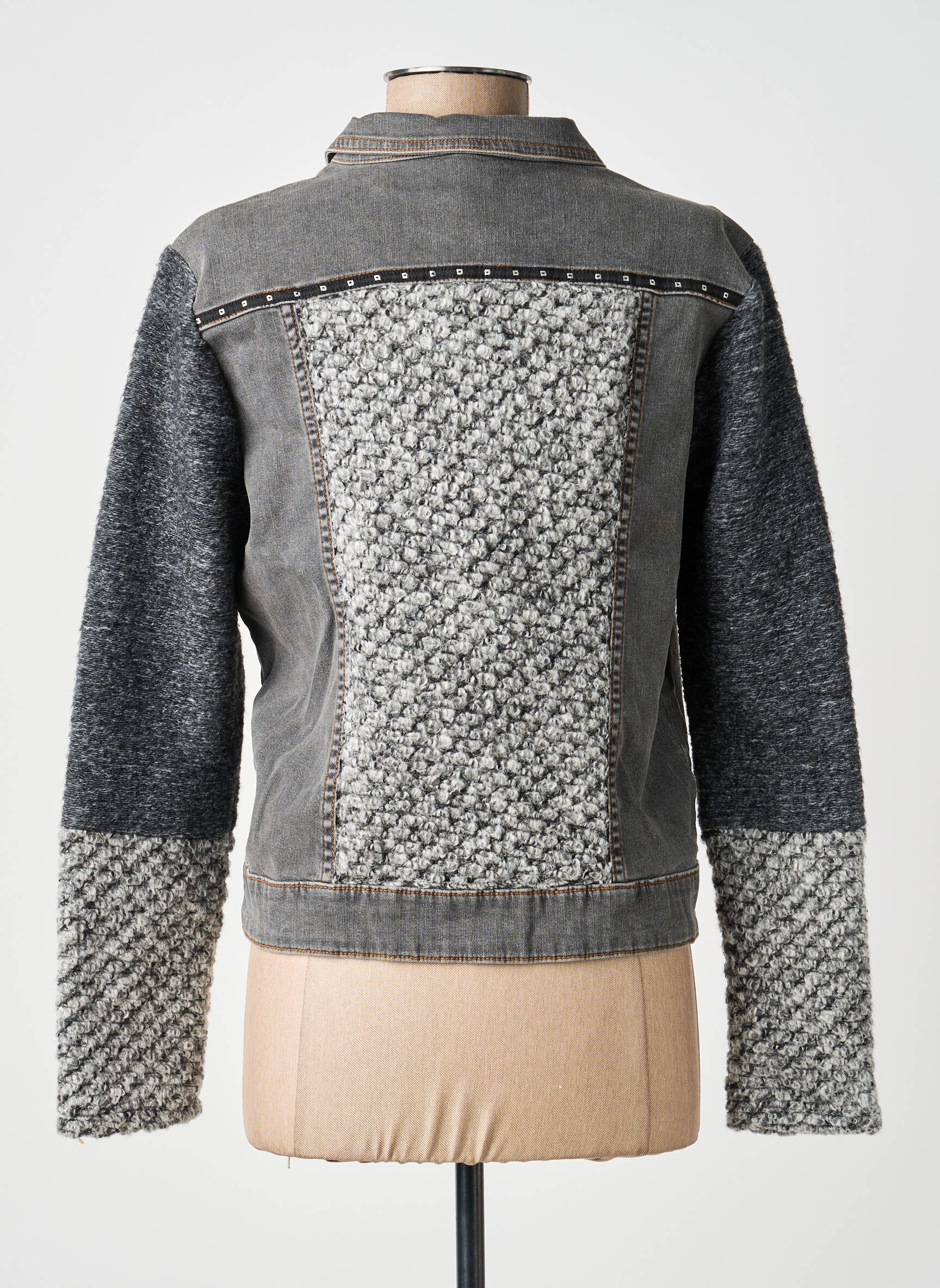 Veste casual coupe droite gris FRANCE RIVOIRE femme
