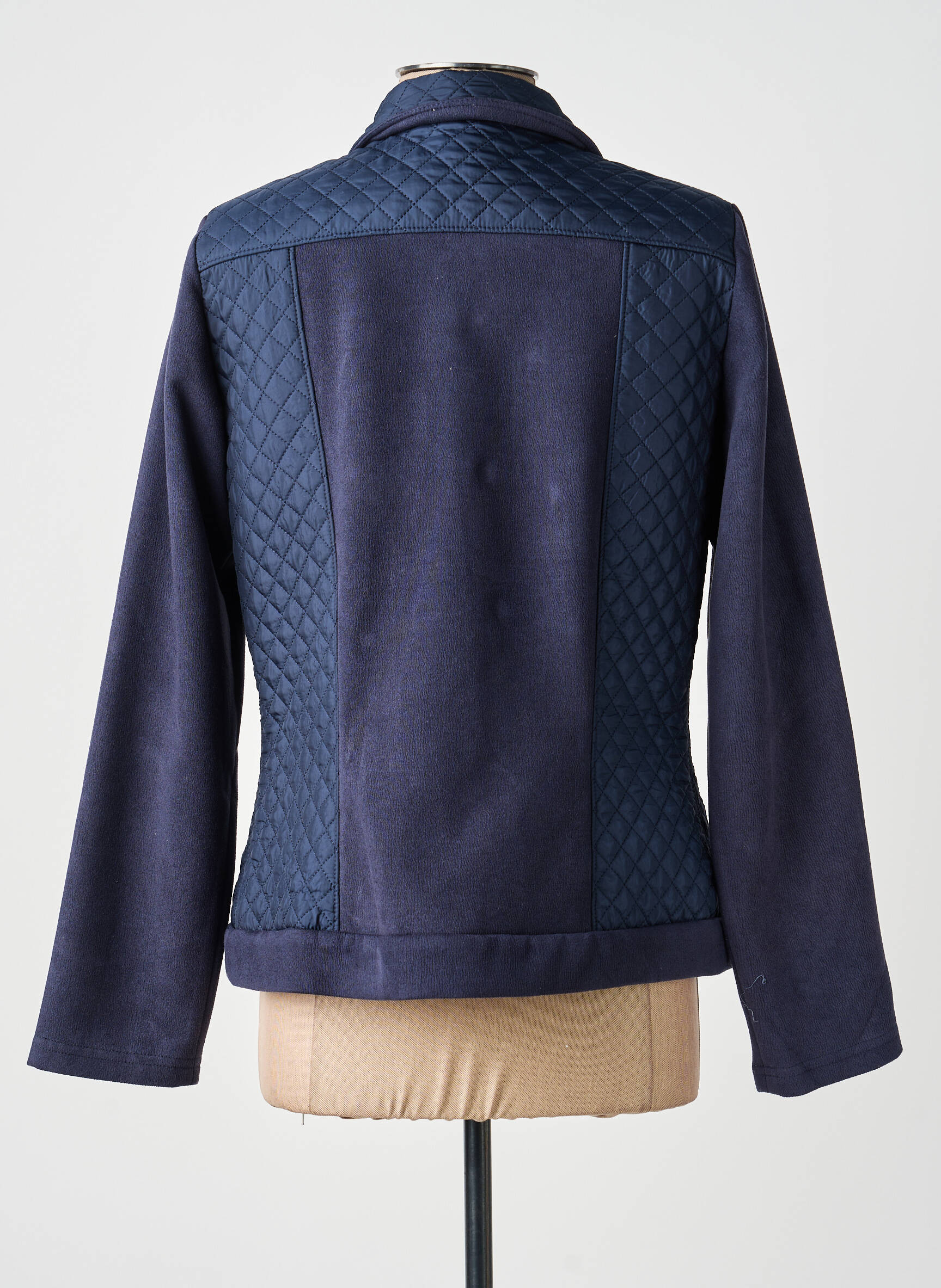 Veste casual tissage suedine bleu GUY DUBOUIS femme