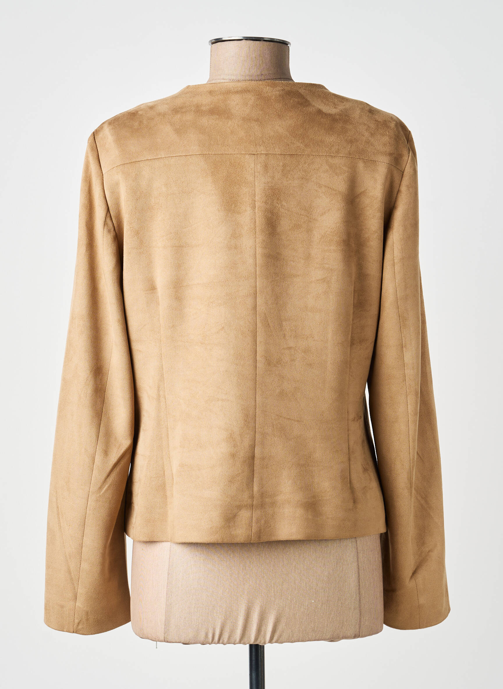 Veste casual tissage suedine beige MERI & ESCA femme
