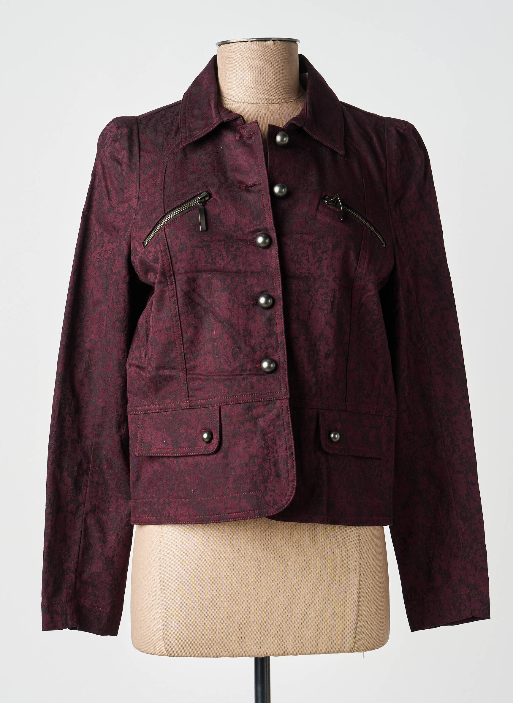Veste casual coupe droite violet QUATTRO femme