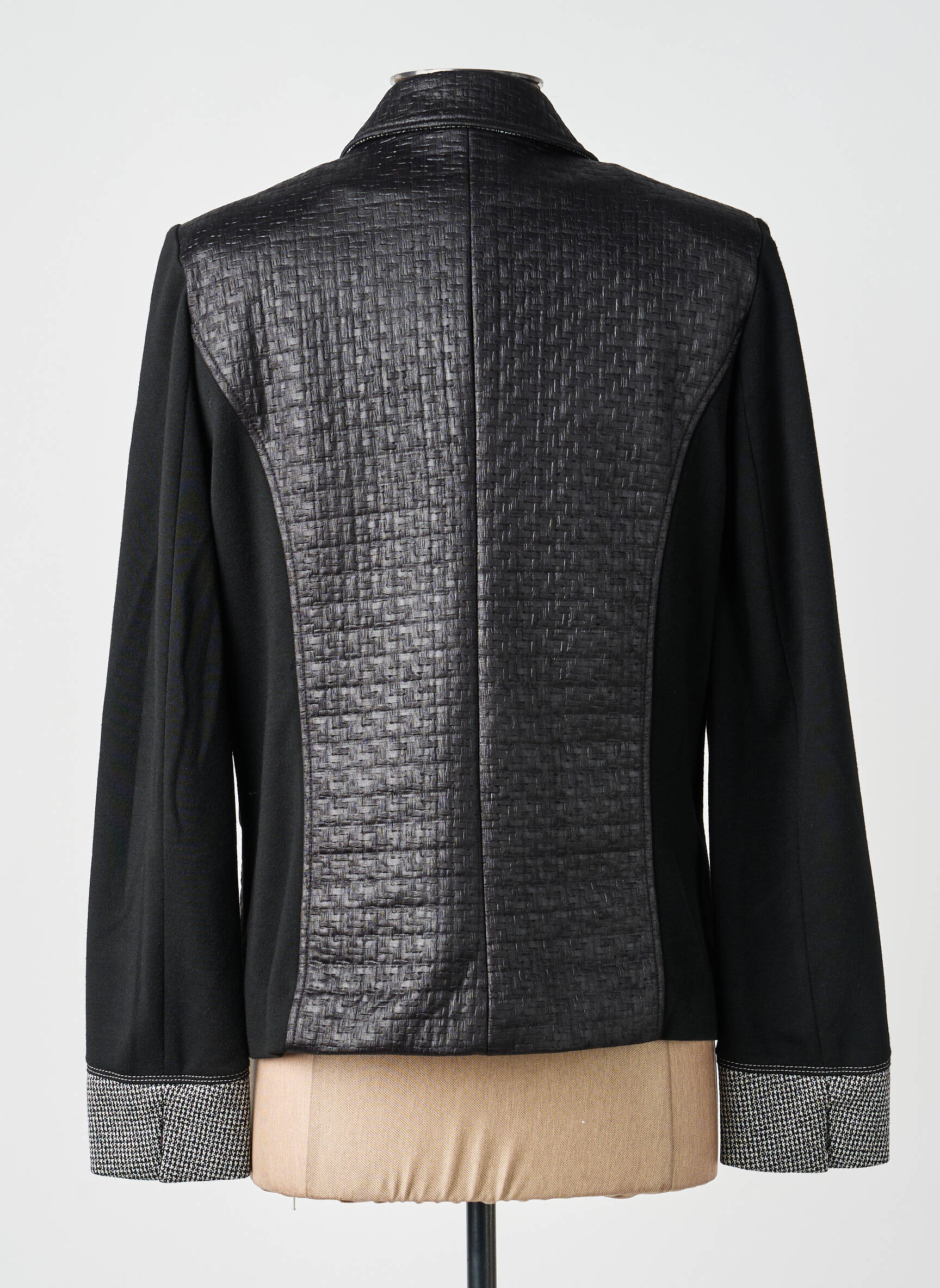 Veste casual col tailleur noir GUY DUBOUIS femme