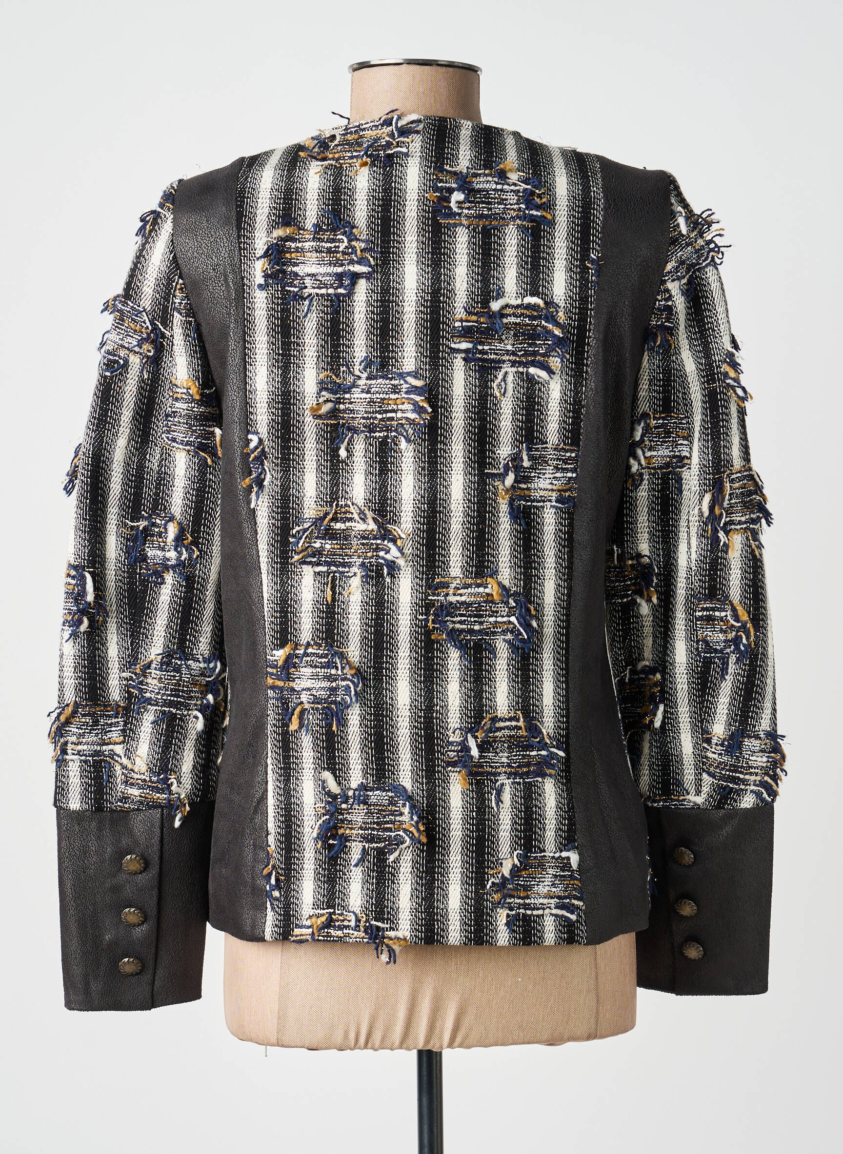 Veste casual col rond noir MERI & ESCA femme