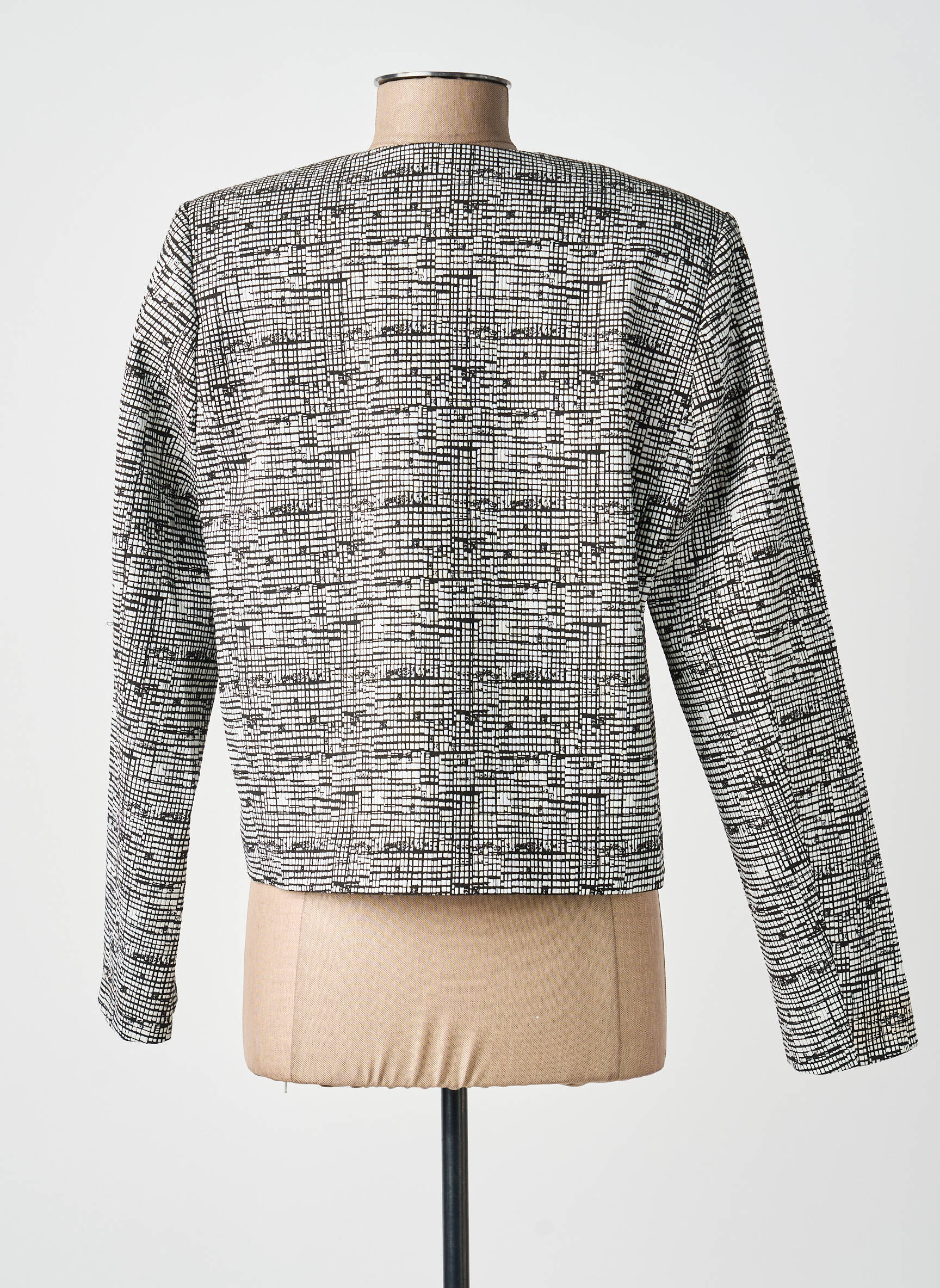 Veste casual col rond gris GUY DUBOUIS femme