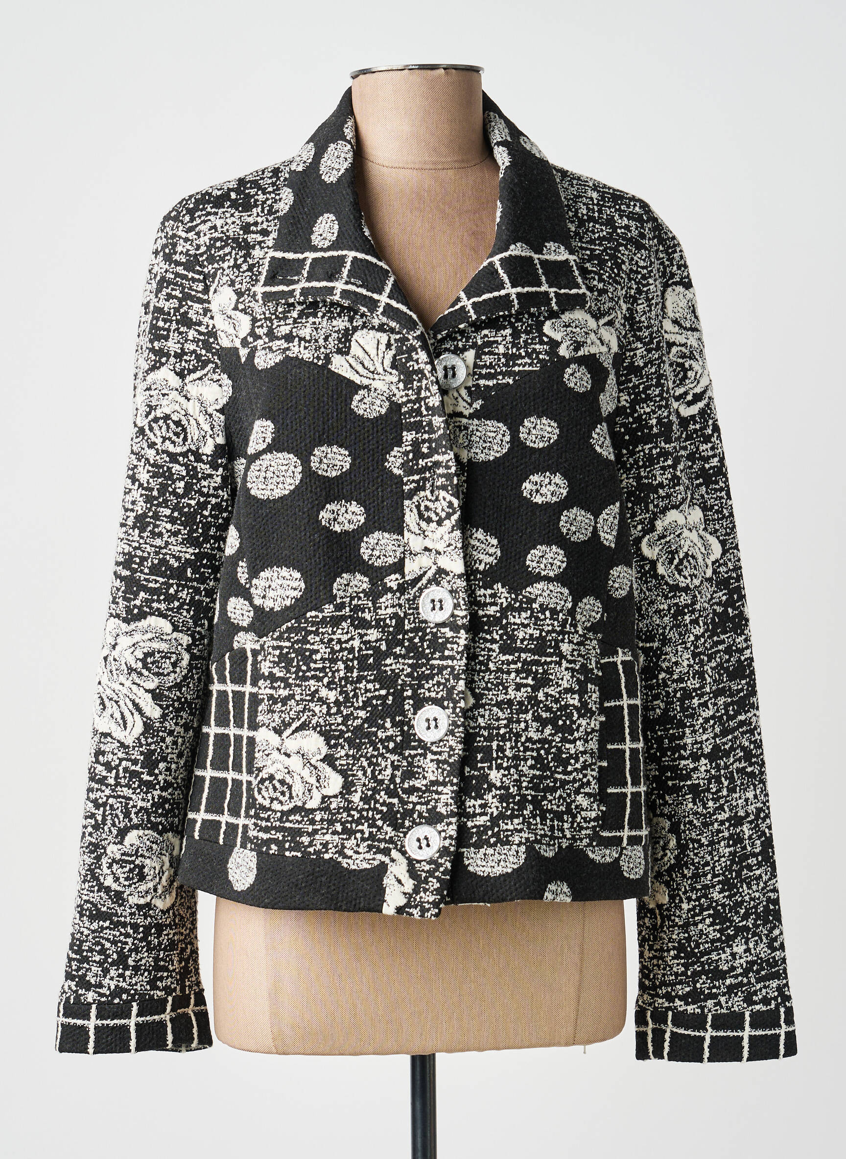 Veste casual coupe droite noir MERI & ESCA femme