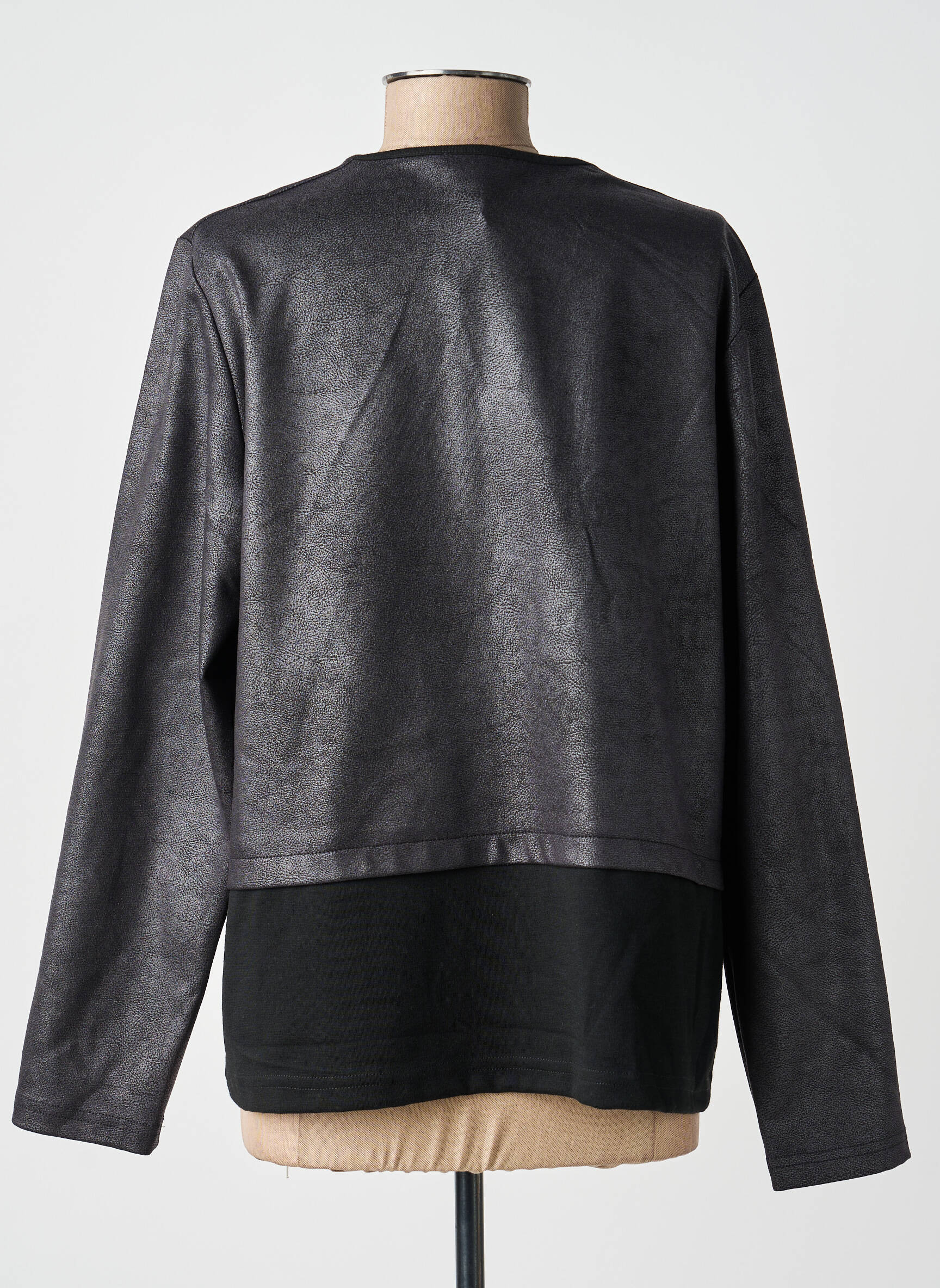 Veste casual col tailleur noir GUY DUBOUIS femme
