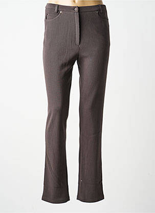 Pantalon slim stretch taille normale gris GUY DUBOUIS femme