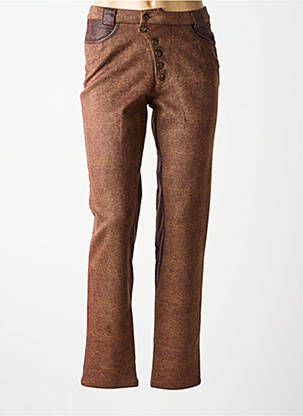 Pantalon slim stretch taille normale marron MERI & ESCA femme