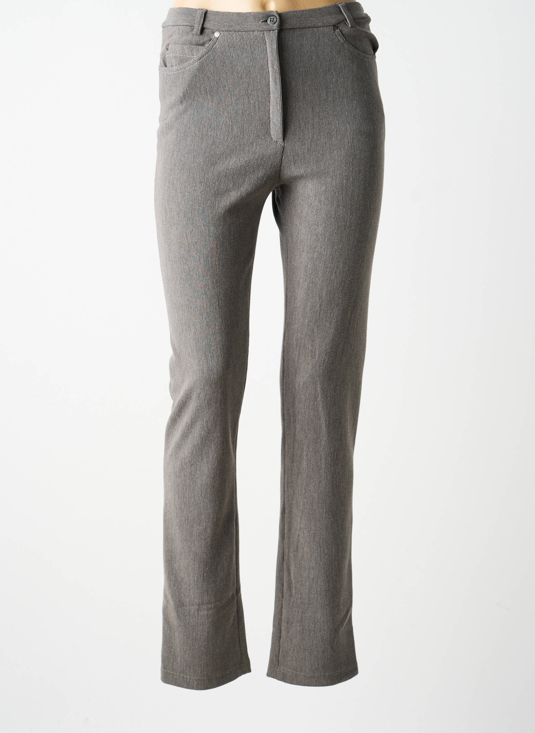 Pantalon slim stretch taille normale gris GUY DUBOUIS femme