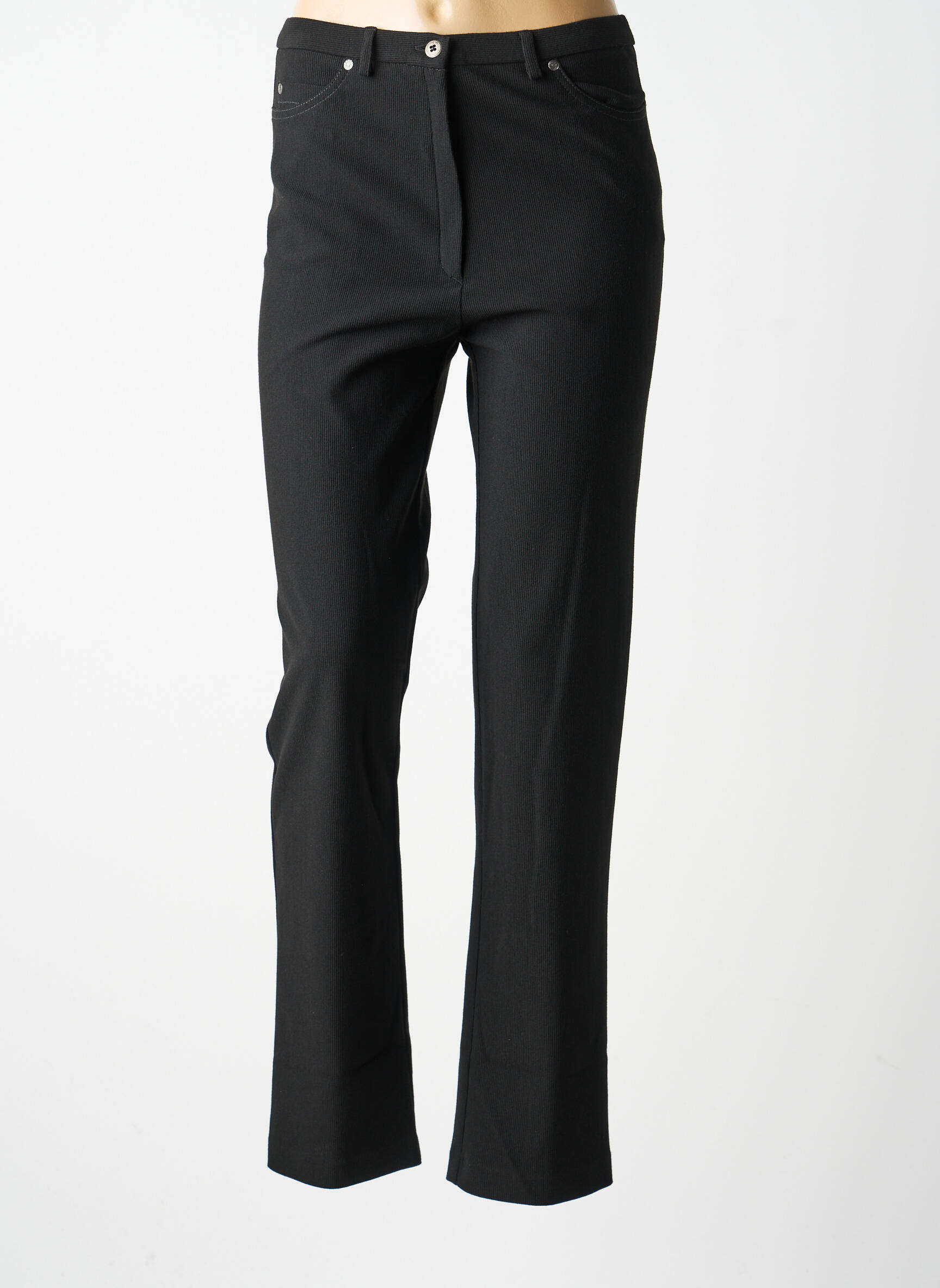 Pantalon slim stretch taille normale noir GUY DUBOUIS femme