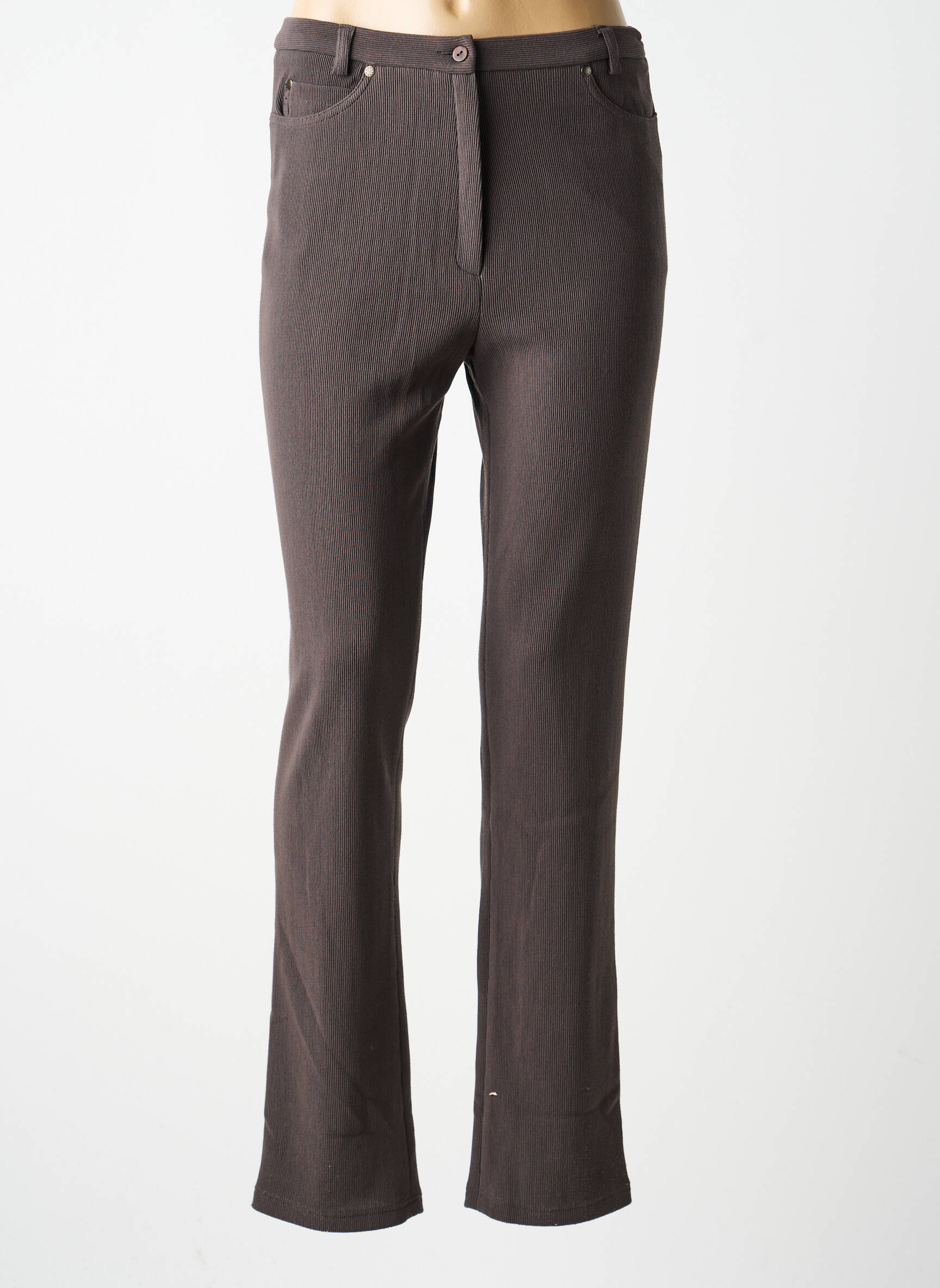 Pantalon slim stretch taille normale gris GUY DUBOUIS femme