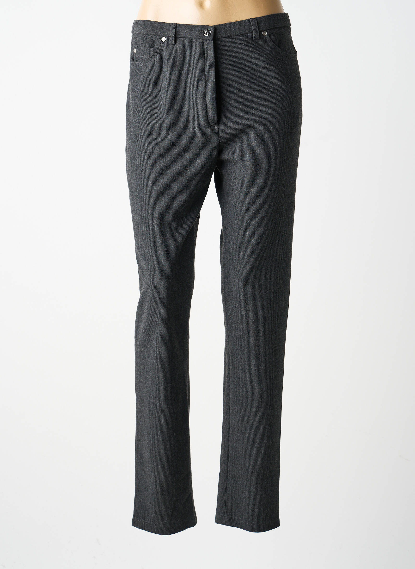 Pantalon slim stretch taille normale gris GUY DUBOUIS femme