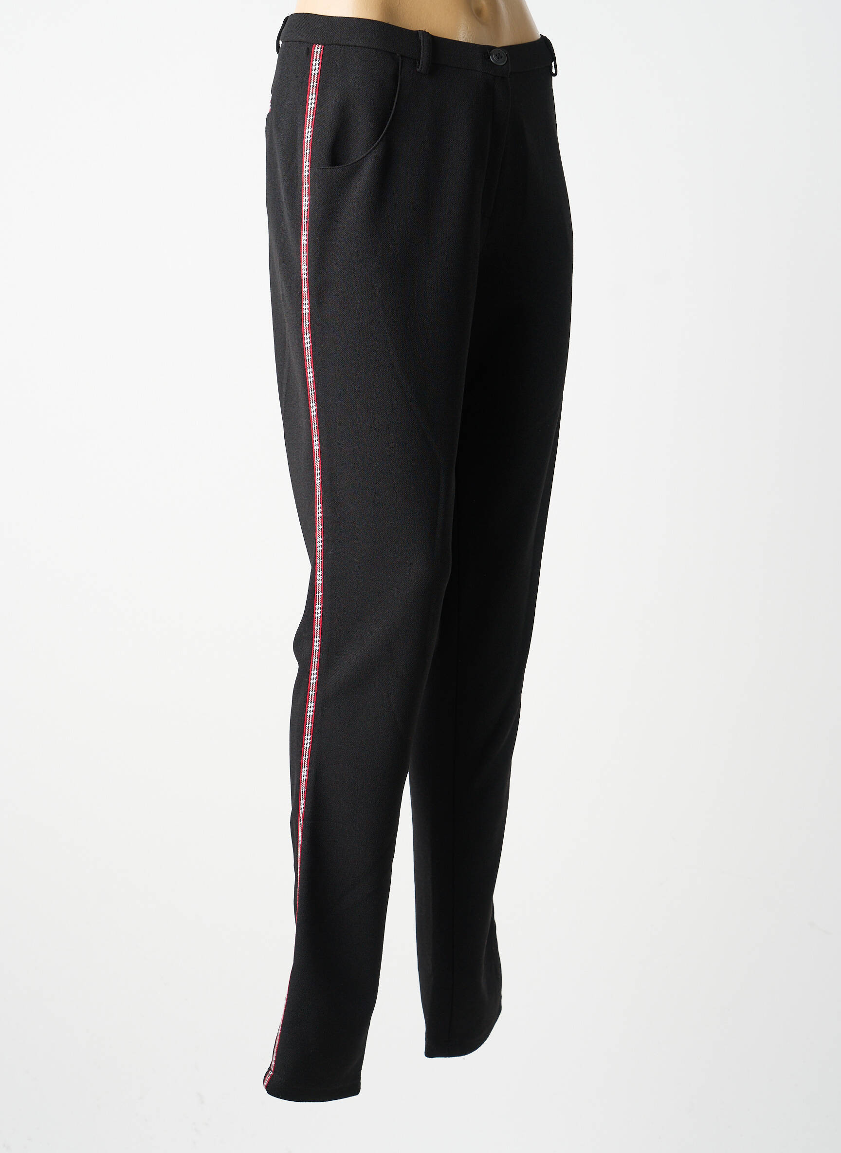 Pantalon slim stretch taille normale noir GUY DUBOUIS femme