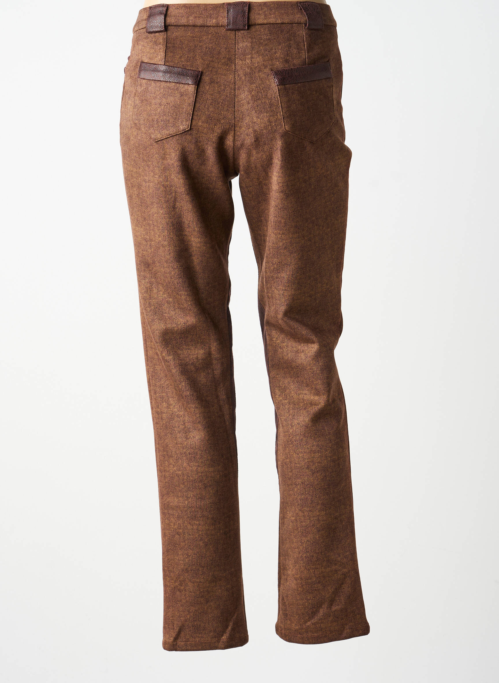 Pantalon slim stretch taille normale marron MERI & ESCA femme