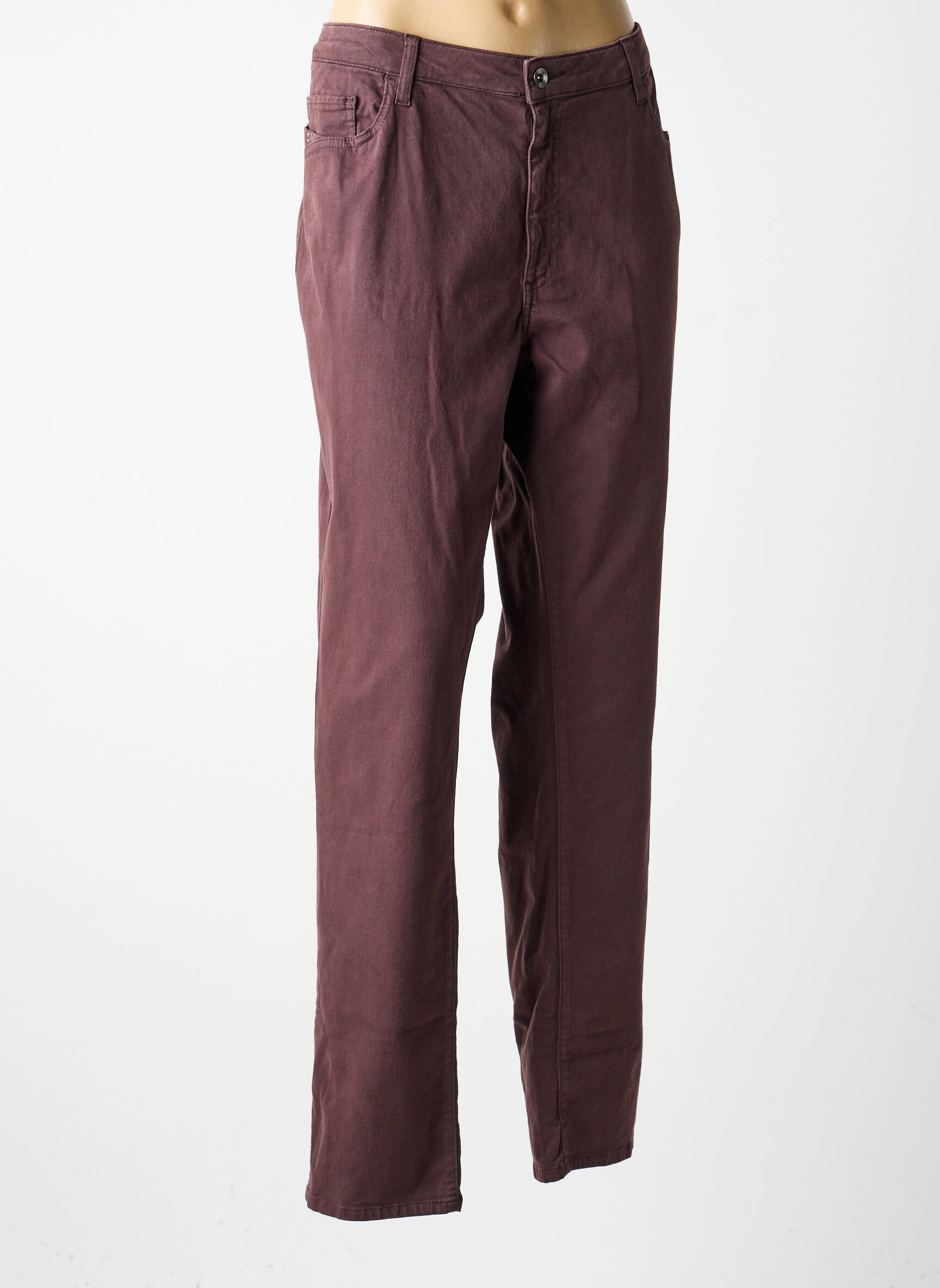 Pantalon slim taille normale taille normale violet GUY DUBOUIS femme
