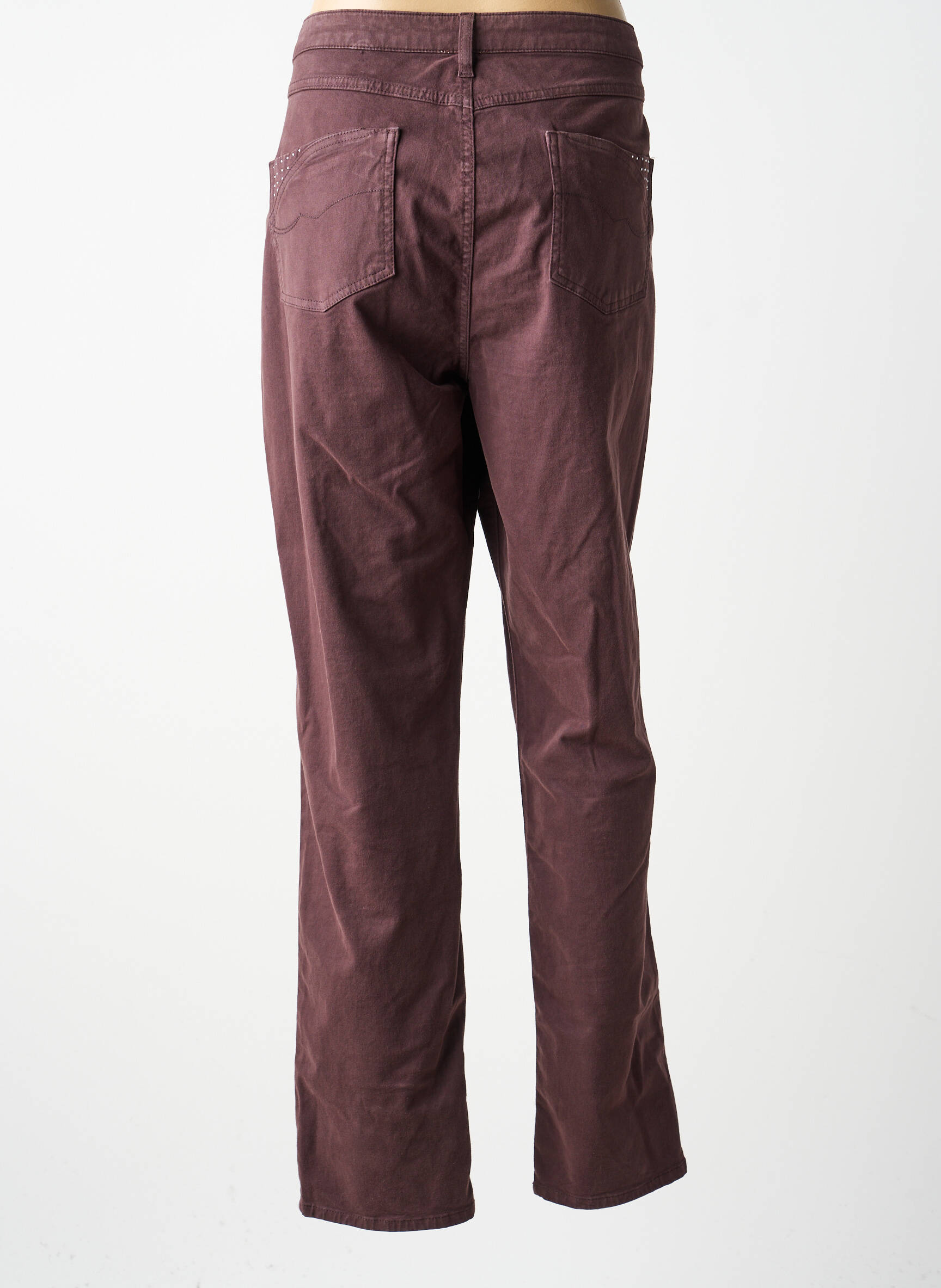 Pantalon slim taille normale taille normale violet GUY DUBOUIS femme