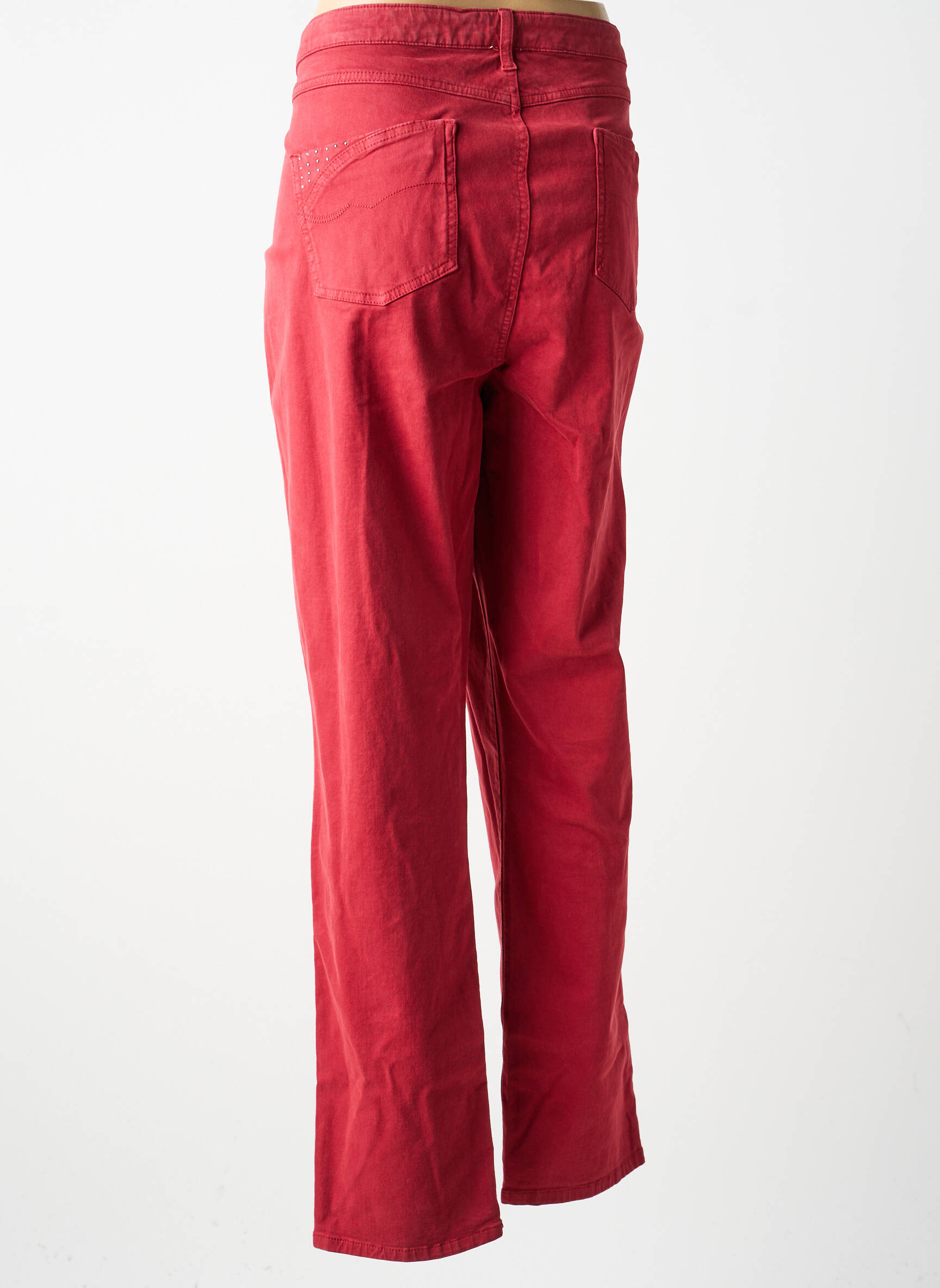 Pantalon slim taille normale taille normale rouge GUY DUBOUIS femme