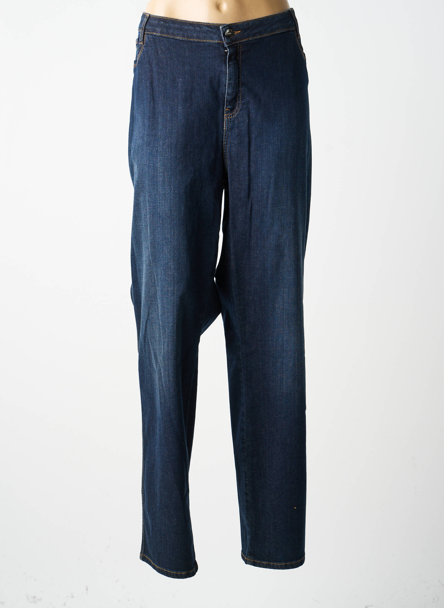 Jeans coupe droite stretch taille normale bleu MERI & ESCA femme