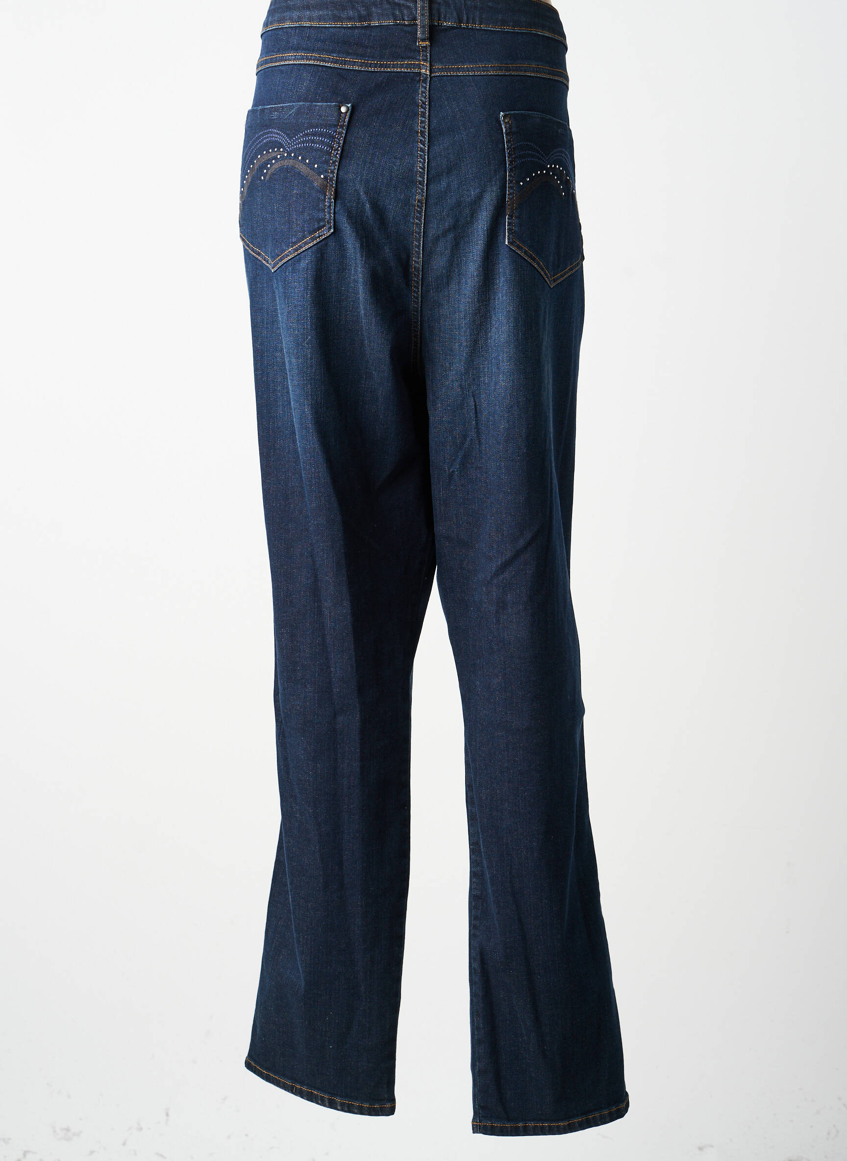 Jeans coupe droite stretch taille normale bleu MERI & ESCA femme