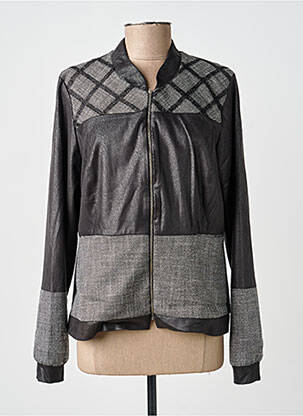 Veste casual col rond noir GUY DUBOUIS femme
