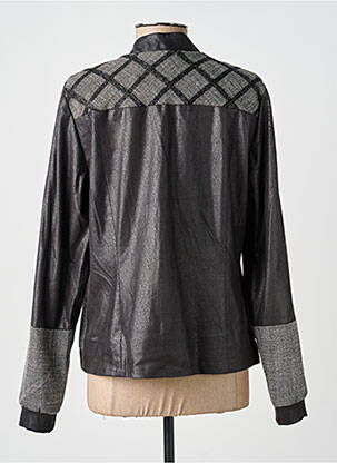 Veste casual col rond noir GUY DUBOUIS femme