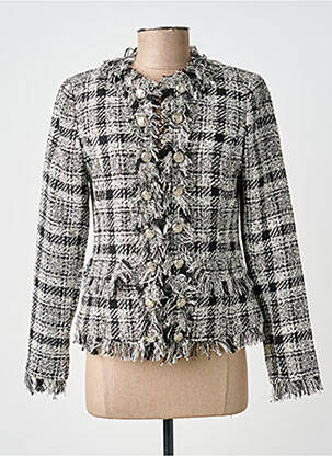 Veste casual col rond noir MERI & ESCA femme
