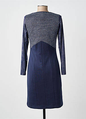Robe mi-longue manches longues manches longues bleu MERI & ESCA femme