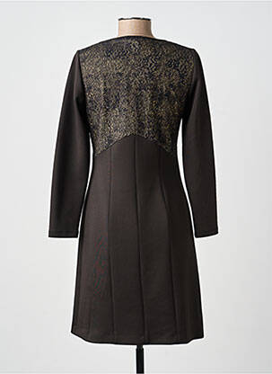 Robe mi-longue manches longues manches longues noir MERI & ESCA femme