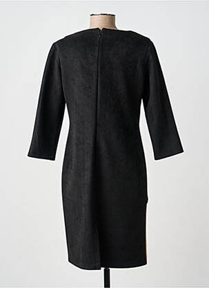 Robe mi-longue manches longues manches longues noir GUY DUBOUIS femme