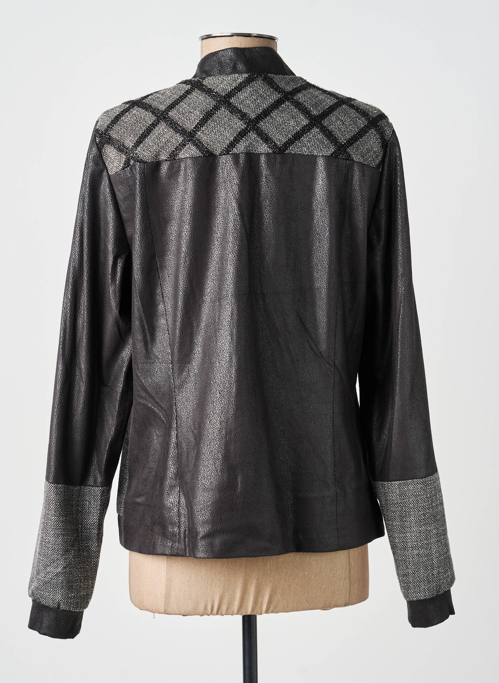 Veste casual col rond noir GUY DUBOUIS femme